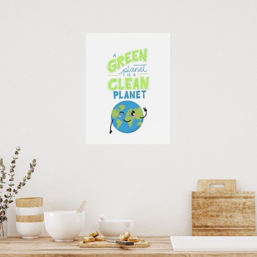 Powered by Green: Thrive with Nature" Poster (Küche)