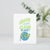 Powered by Green: Thrive with Nature" Postkarte (Stehend Vorderseite)