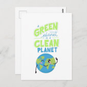 Powered by Green: Thrive with Nature" Postkarte (Vorne/Hinten)