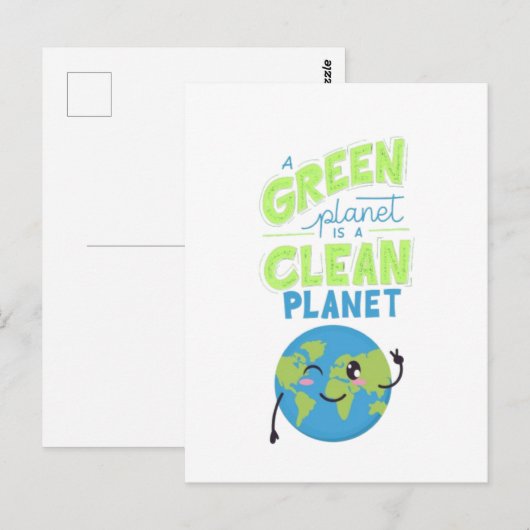 Powered by Green: Thrive with Nature" Postkarte (Vorne/Hinten)