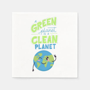 Powered by Green: Thrive with Nature" Serviette
