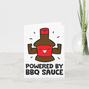 Powered by Grillen Sauce Funny Byrbecue Sauce Love Karte