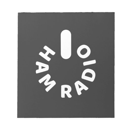 Powered by HAM Radio Notizblock (Vorderseite)