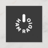 Powered by HAM Radio Quadratische Visitenkarte (Vorderseite)