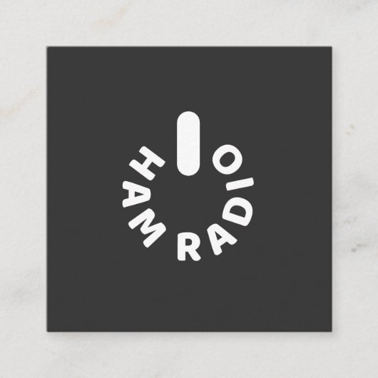 Powered by HAM Radio Quadratische Visitenkarte (Vorderseite)