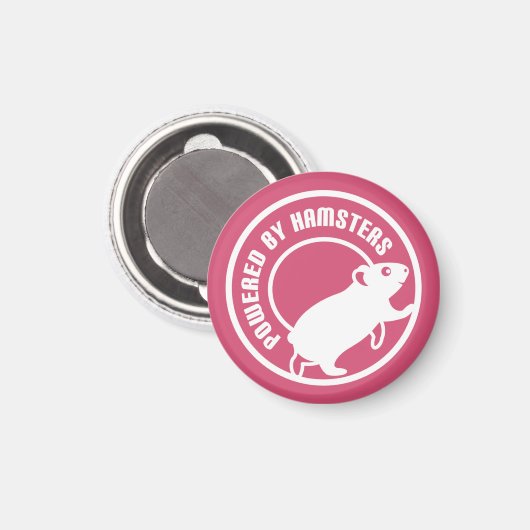Powered by Hamsters Magnet (Vorderseite/Rückseite)