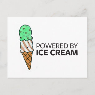 Powered by Ice Cream Postkarte