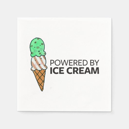 Powered by Ice Cream Serviette (Vorderseite)