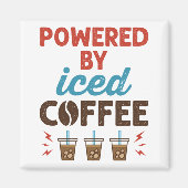 Powered by Iced Coffee Cold Brew Addict Magnet (Vorne)