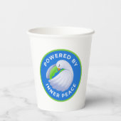 Powered by Inner Peace Dove Balloon Pappbecher (Rückseite)