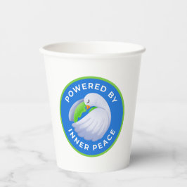 Powered by Inner Peace Dove Balloon Pappbecher