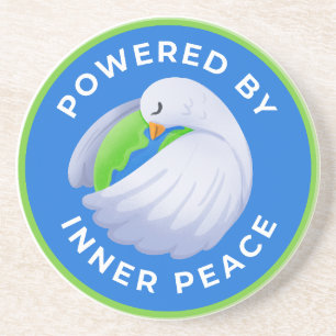 Powered by Inner Peace Dove Sandstone Untersetzer
