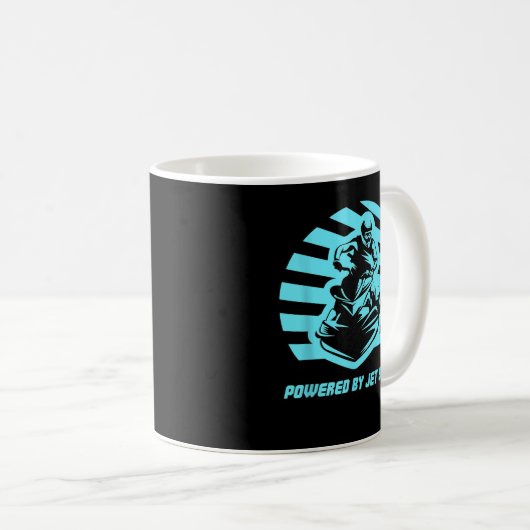 Powered by Jet Skiing - Funny Beach Jet Ski Jet Sk Kaffeetasse (VorderseiteRechts)