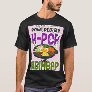 Powered by K Pop and Bibimbap Kpop Finger Heart T-Shirt