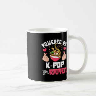 Powered by K-Pop and Ramen Niedlich Kpop Music Ani Kaffeetasse