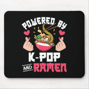 Powered by K-Pop and Ramen Niedlich Kpop Music Ani Mousepad