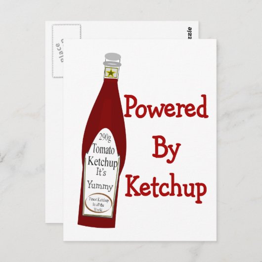 Powered by Ketchup Postkarte (Vorne/Hinten)