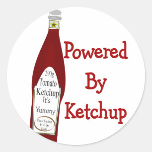 Powered by Ketchup Runder Aufkleber