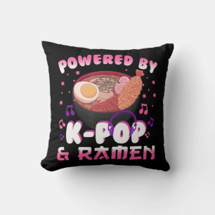 Powered by Kpop and Ramen Kpop Kawaii Anime Gift G Kissen