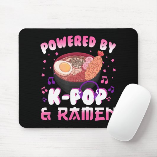 Powered by Kpop und Ramen Kpop Kawaii Anime Gift G Mousepad (Mit Mouse)