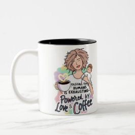 Powered by Liebe & Coffee - Funny Mother Day Tasse