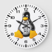 Powered by Linux Große Wanduhr (Vorderseite)