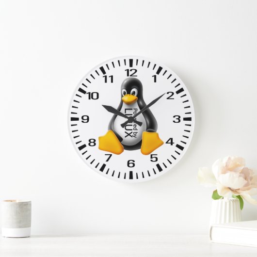 Powered by Linux Große Wanduhr (Zuhause)