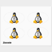 Powered by Linux Ovaler Aufkleber (Blatt)