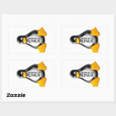 Powered by Linux Rechteckiger Aufkleber (Blatt)