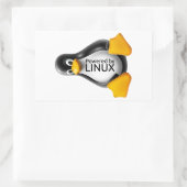 Powered by Linux Rechteckiger Aufkleber (Tasche)
