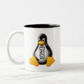 Powered by Linux Zweifarbige Tasse (Links)
