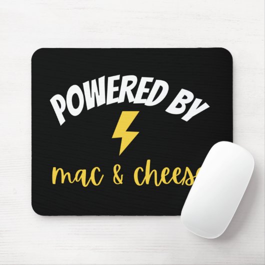 Powered by Mac und Cheese Mousepad (Mit Mouse)