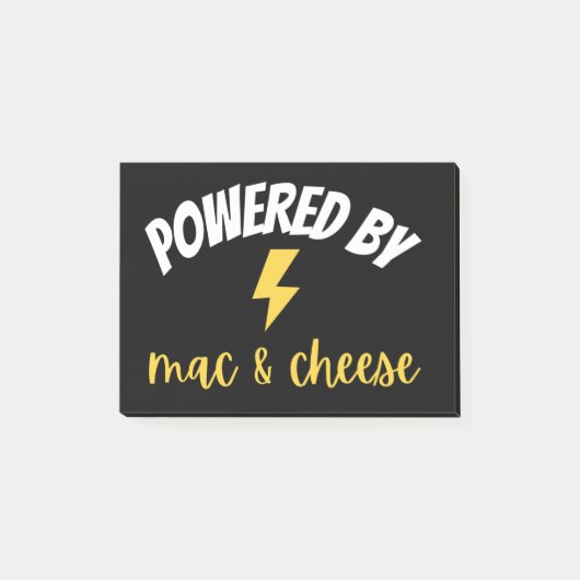 Powered by Mac und Cheese Post-it Klebezettel (Vorderseite)