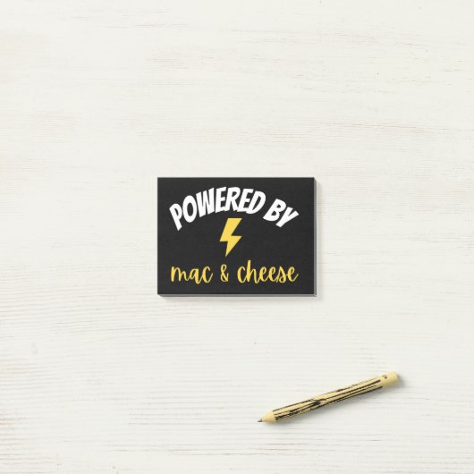 Powered by Mac und Cheese Post-it Klebezettel (Auf Schreibtisch)