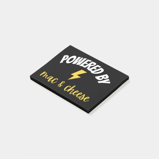 Powered by Mac und Cheese Post-it Klebezettel (angewinkelt)