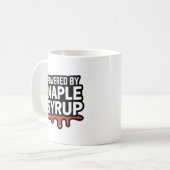 Powered by Maple Syrup" - Funny Canadian Pride Kaffeetasse (Vorderseite Links)