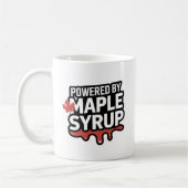 Powered by Maple Syrup" - Funny Canadian Pride Kaffeetasse (Links)