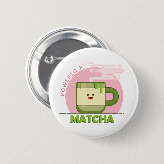 Powered by Matcha Abzeichen Button (Vorne & Hinten)