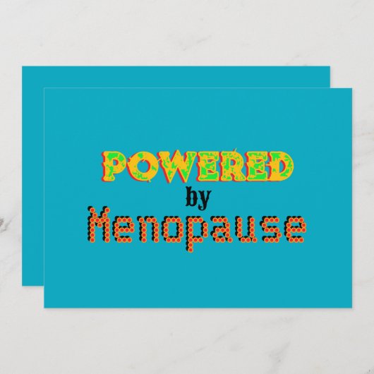 Powered by Menopause 3 Einladung (Vorne/Hinten)