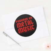 Powered by Metal Music Fans Death Metal Runder Aufkleber (Umschlag)