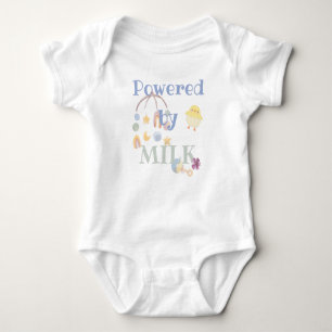 Powered by milk - mobile rattle  baby strampler