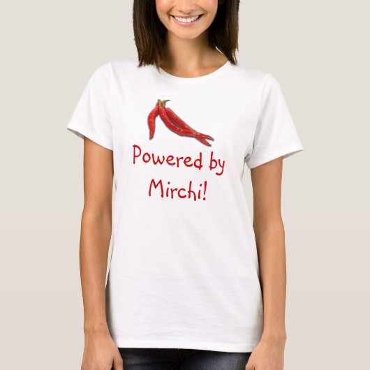 Powered by Mirchi T-Shirt (Vorderseite)