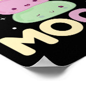 Powered by Mochi - Kawaii Mochi Ice Cream Poster (Ecke)