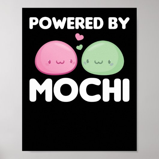Powered by Mochi - Kawaii Mochi Ice Cream Poster (Vorne)