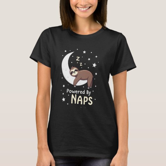 Powered by Nickerchen Niedlich Sleepy Sloth Cresce T-Shirt (Vorderseite)