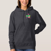 "Powered by Paws" rosa Paws-Design Hoodie (Vorderseite)