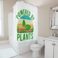 Powered by Pflanze Funny Green Vegan Vintag Sunset