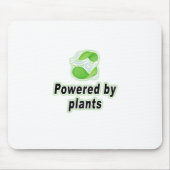 Powered by Pflanze für Vegane Ernährung auf Pflanz Mousepad (Vorne)