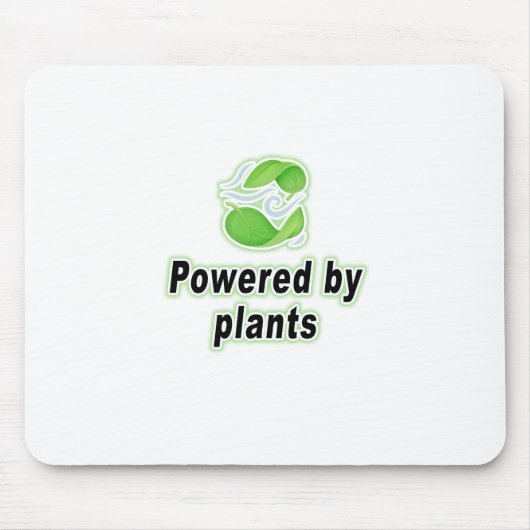 Powered by Pflanze für Vegane Ernährung auf Pflanz Mousepad (Vorne)