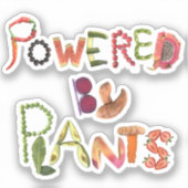 Powered by Pflanze - Healthy Eating Erinnerung - V Aufkleber (Vorderseite)